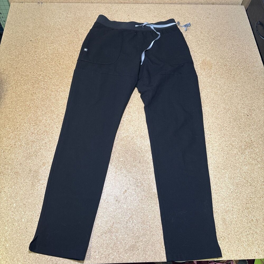 FIGS Yola Skinny Scrub Pants with Yoga Waistband in Black Size M F3